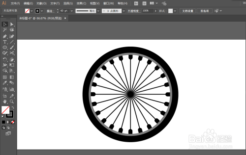 如何用ILLUSTRATOR绘制自行车轮胎