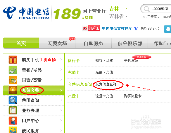 怎么查电信手机充值缴费记录