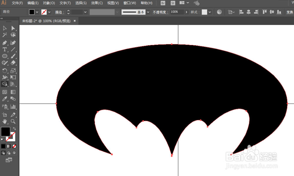 如何用ILLUSTRATOR绘制蝙蝠侠LOGO