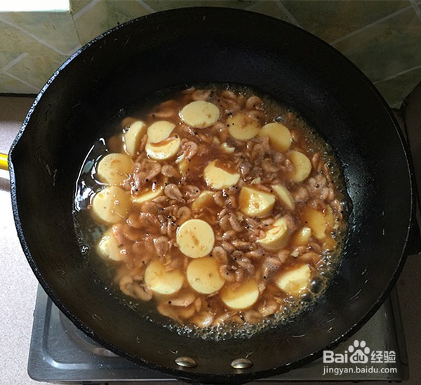 日本豆腐烩磷虾的做法