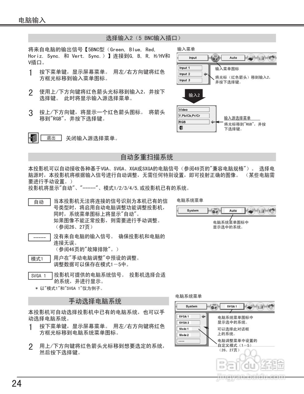 EIKI爱其 LC-X60投影机说明书:[3]