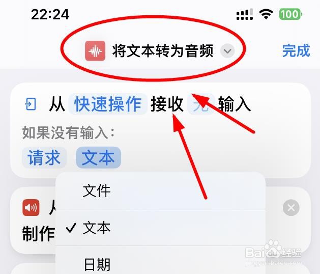 iPhone14如何设置文本转换音频的选取为电子邮件