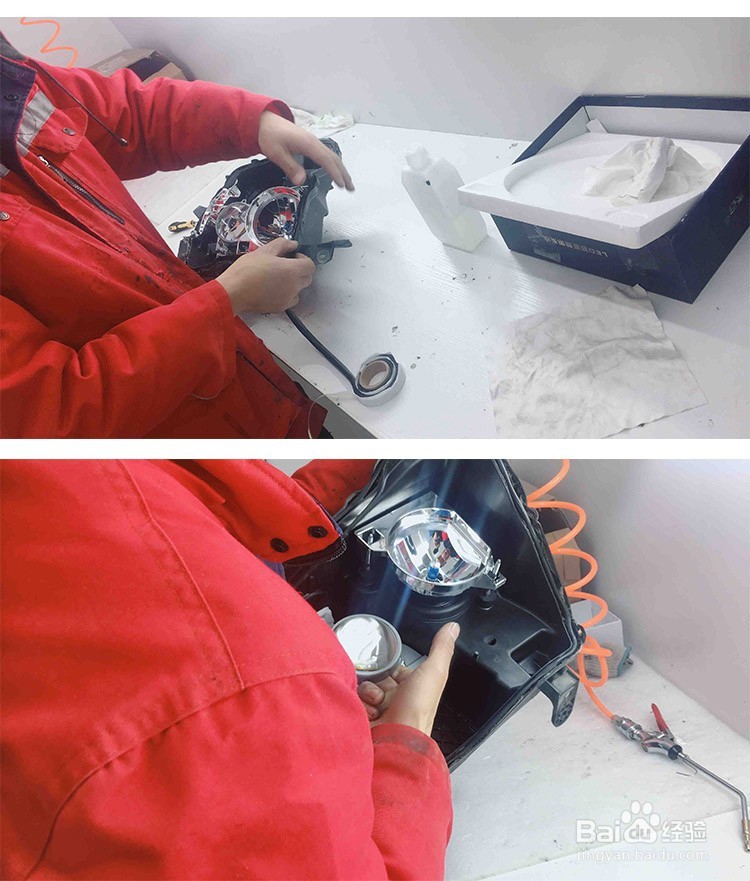 贵阳三菱帕杰罗车灯改装详情步骤