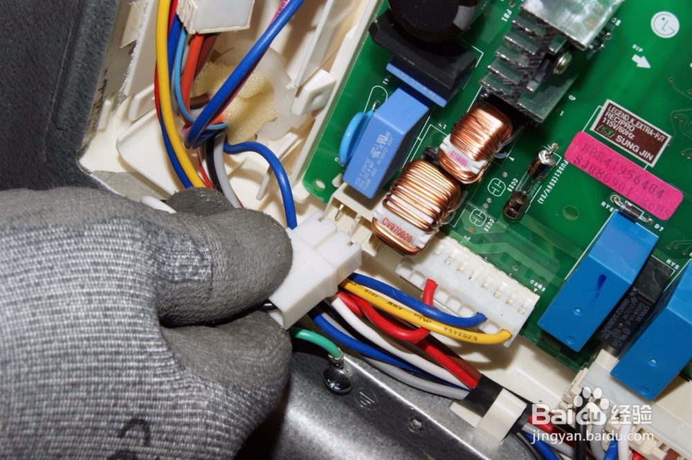 更换GE对开门冰箱主控板WR49X10152-通用电气