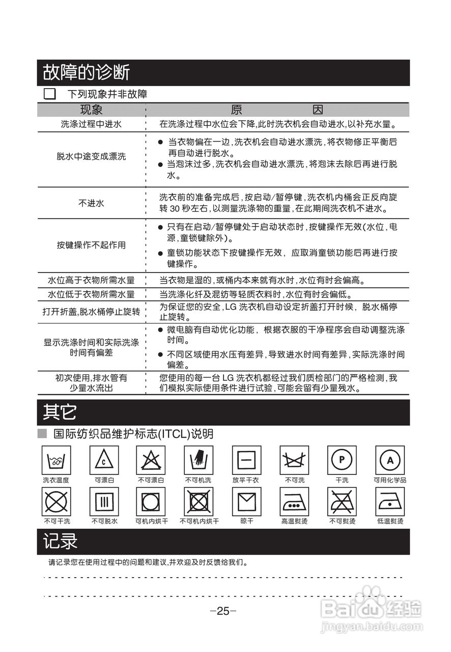 LG XQB105-V3D洗衣机使用说明书:[3]