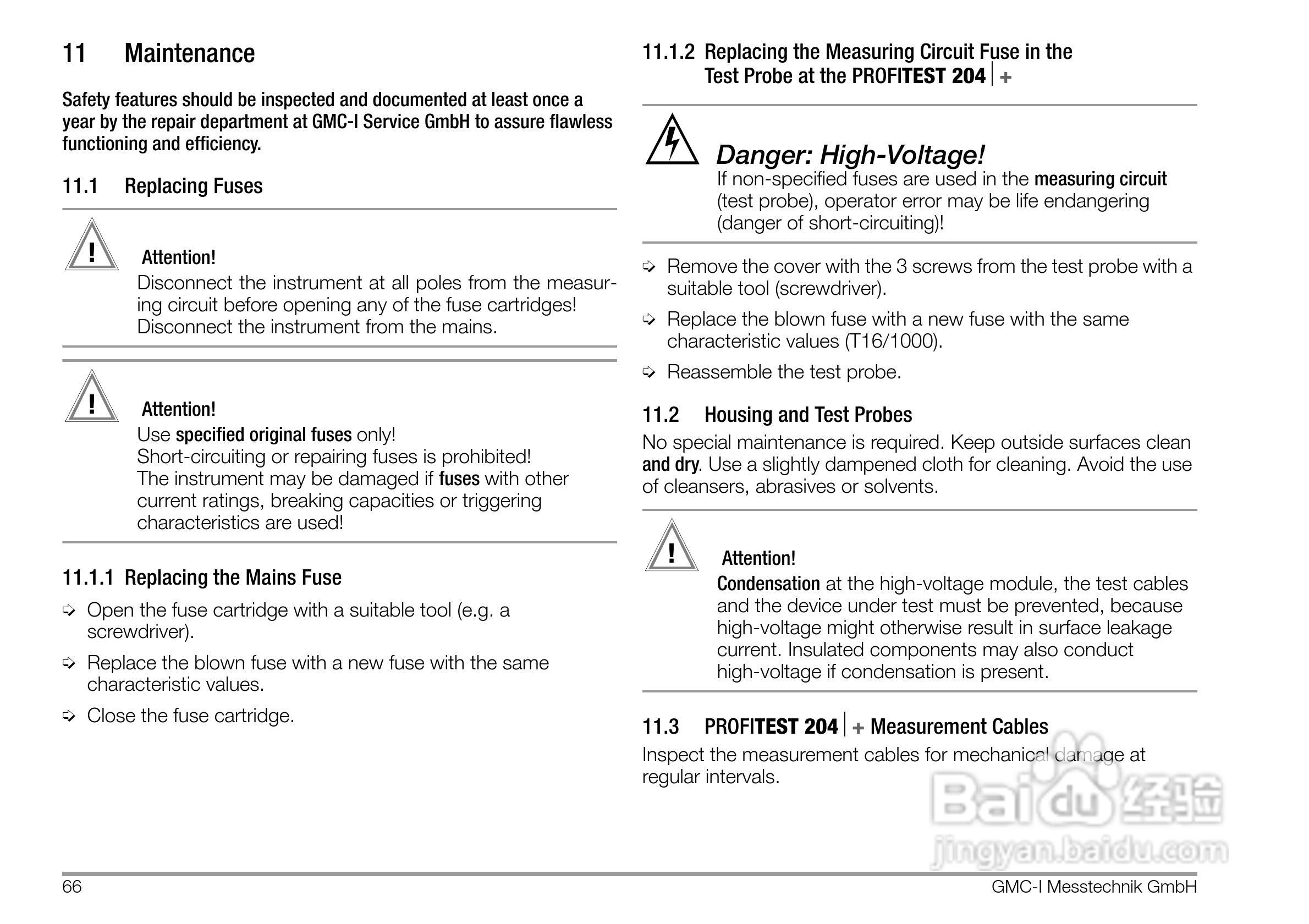 PROFITEST 204安规测试仪使用说明书:[7]