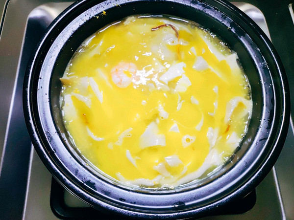 金汤虾仁豆腐羹