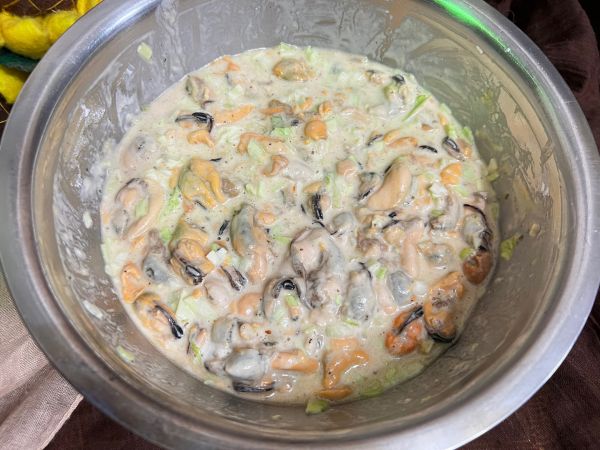 中式风味菜炸贻贝