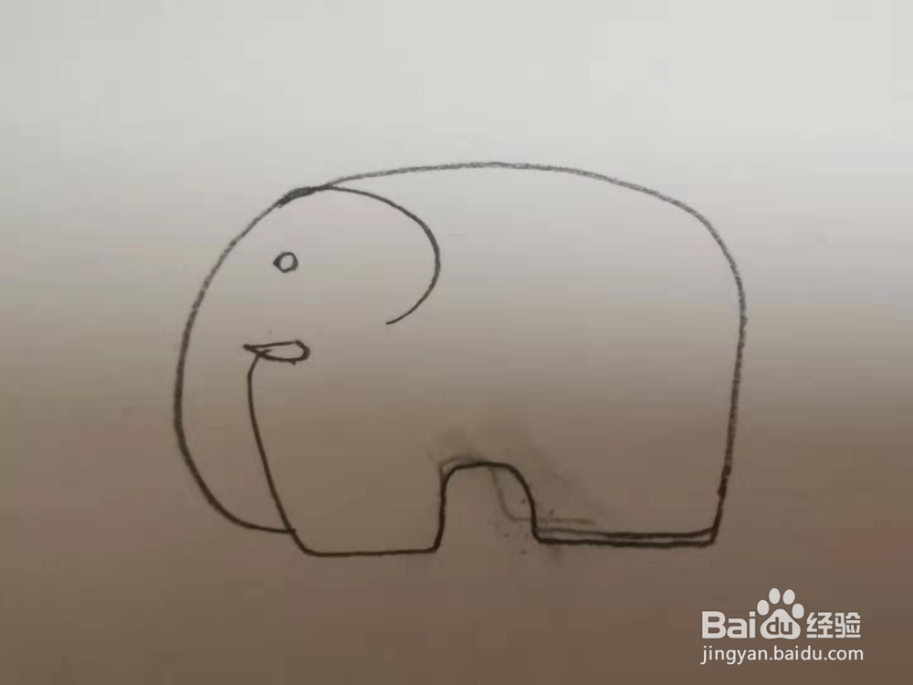 如何画简笔画的大象