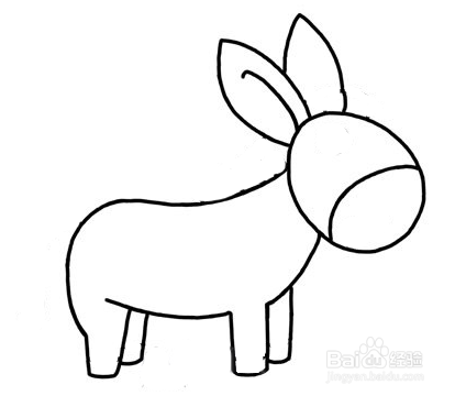 如何画一头小毛驴