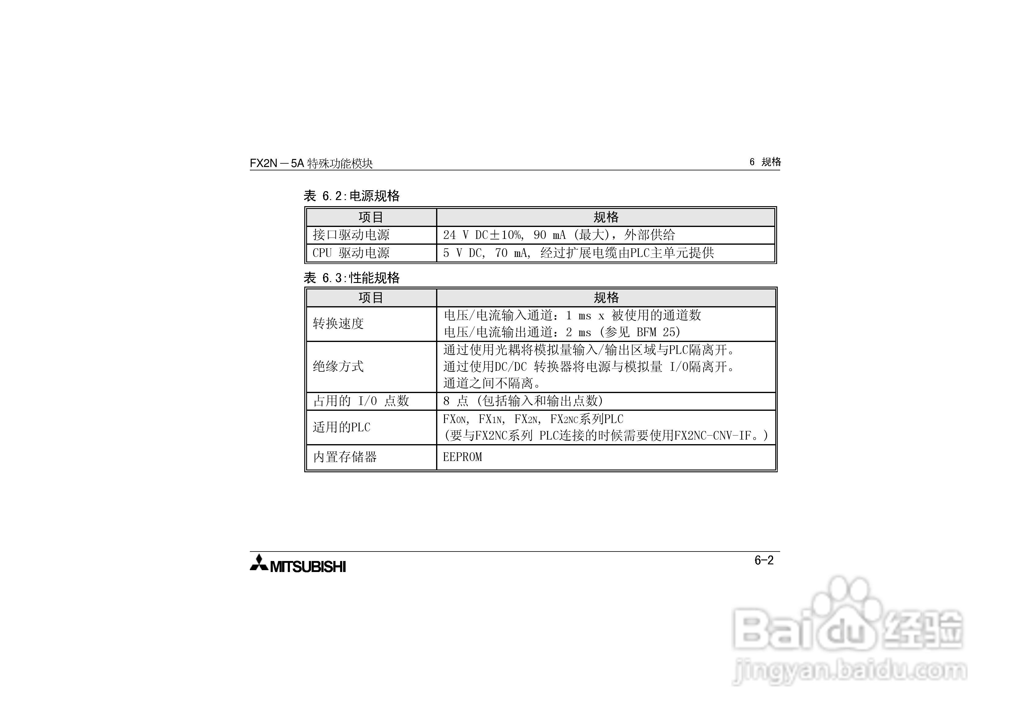 三菱电机FX2N-5A特殊功能模块用户手册:[3]
