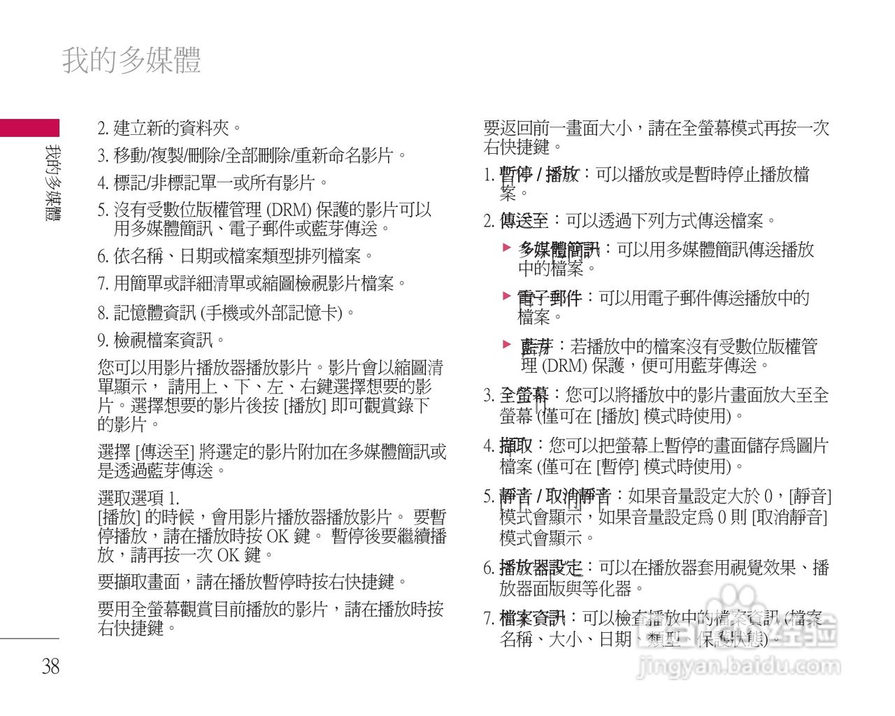 LG U8500手机使用说明书:[4]