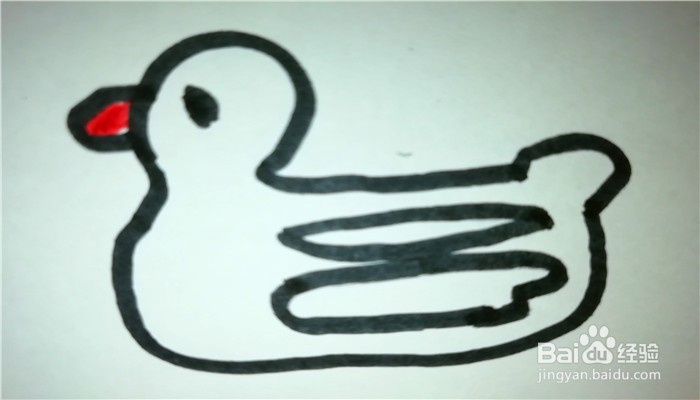 怎么画简笔画小鸭子