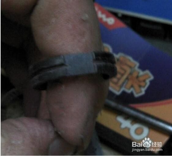 自制饭卡戒指。