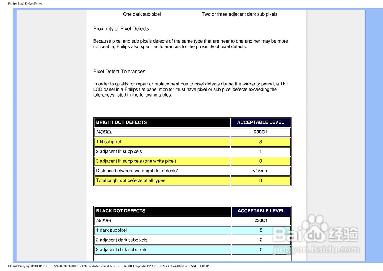 PHILIPS LCD Monitor230CI显示器使用说明书:[5]