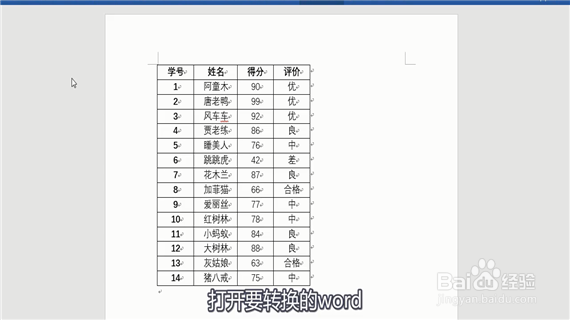 word表格如何转换成excel文档