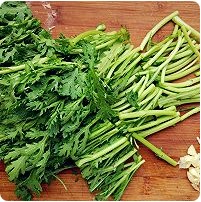 蒜炒茼蒿的做法