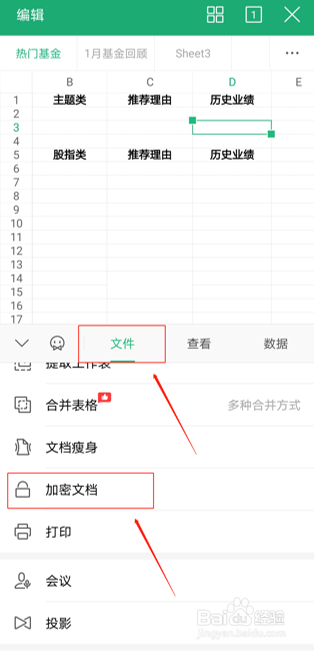手机版WPS怎么给表格加密