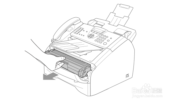 FAX2820传真机硒鼓和墨粉盒组件中卡纸怎么办