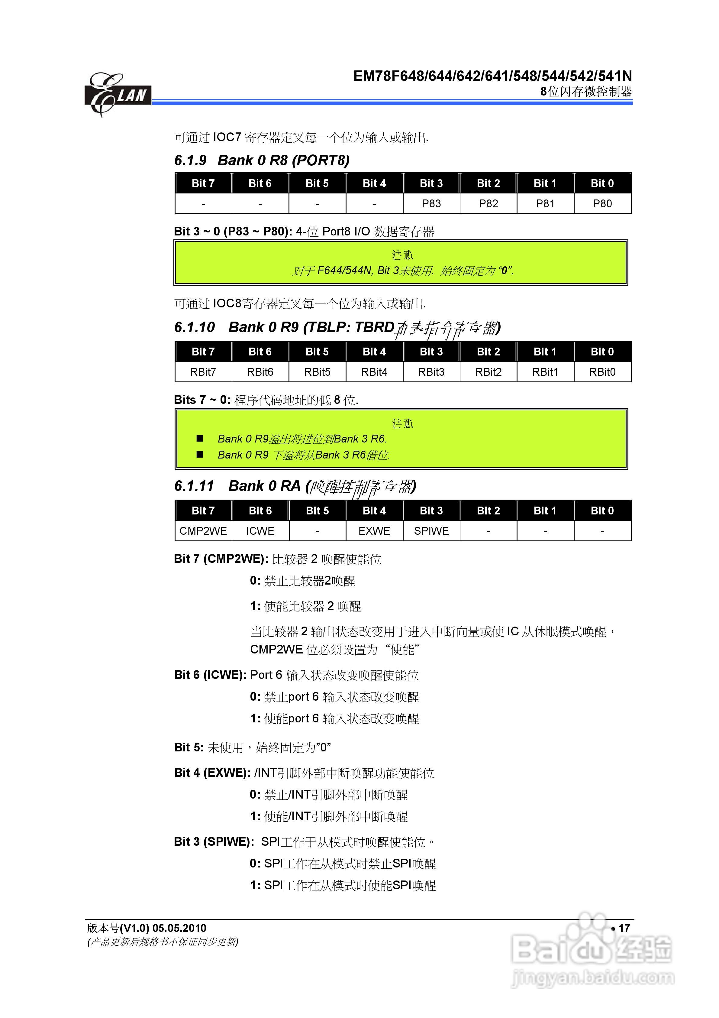 EM78F 8位闪存微控制器说明书:[3]