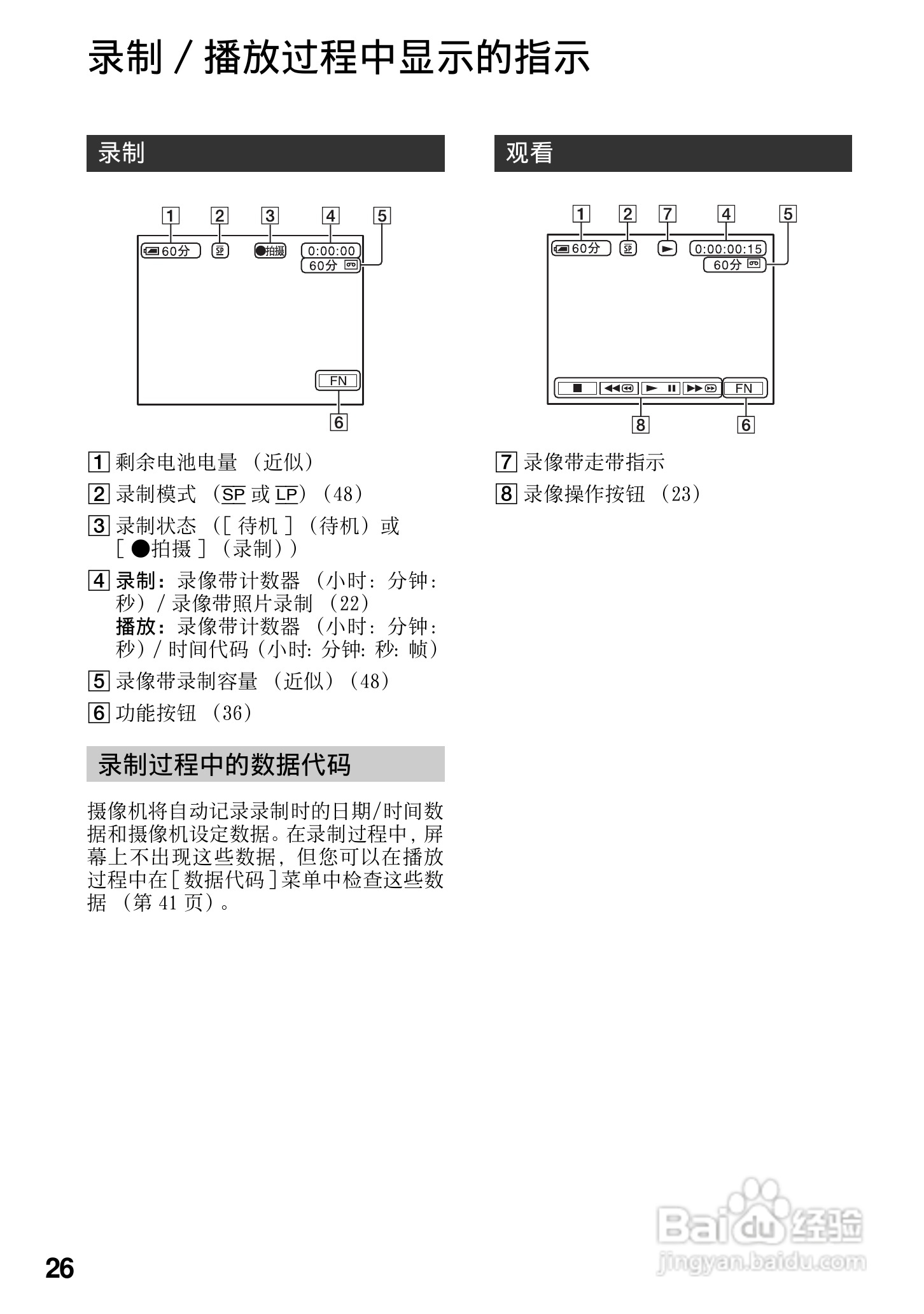 索尼DCR-HC25E数码摄像机使用说明书:[3]
