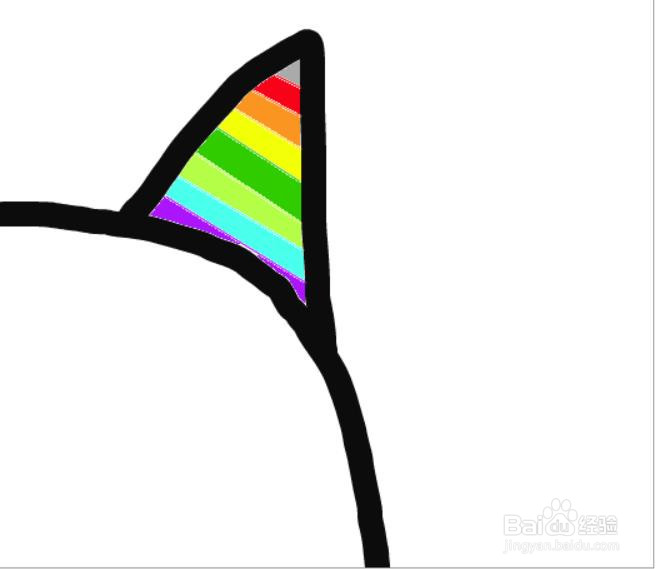 如何画一只彩色的卡通独角兽