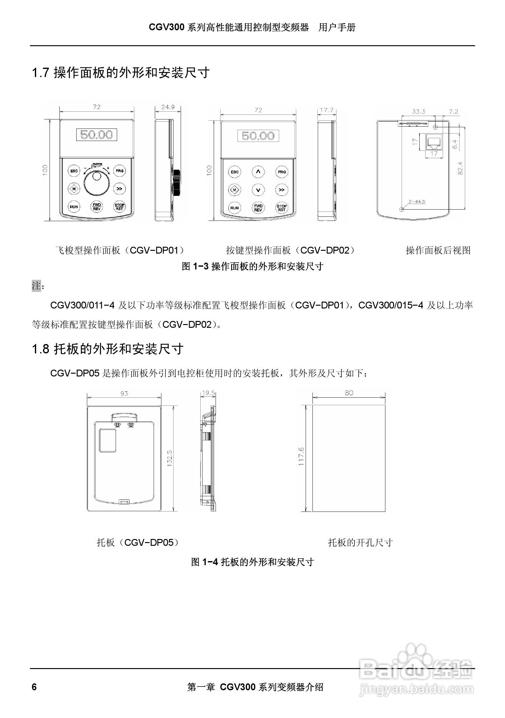 启功CGV300/450-4通用控制型变频器用户手册:[2]