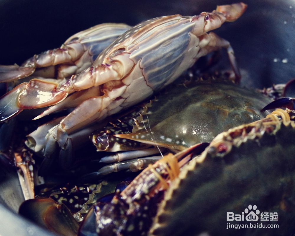 自己做梭子蟹炒年糕海鲜美食