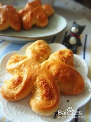 花型椰蓉面包的做法 百度经验