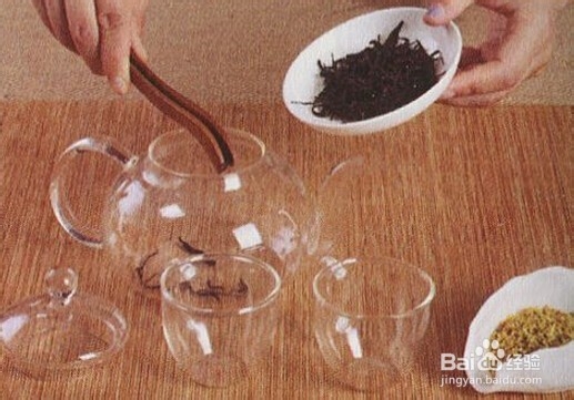 桂花润肤红茶减压安眠花草茶冲泡步骤