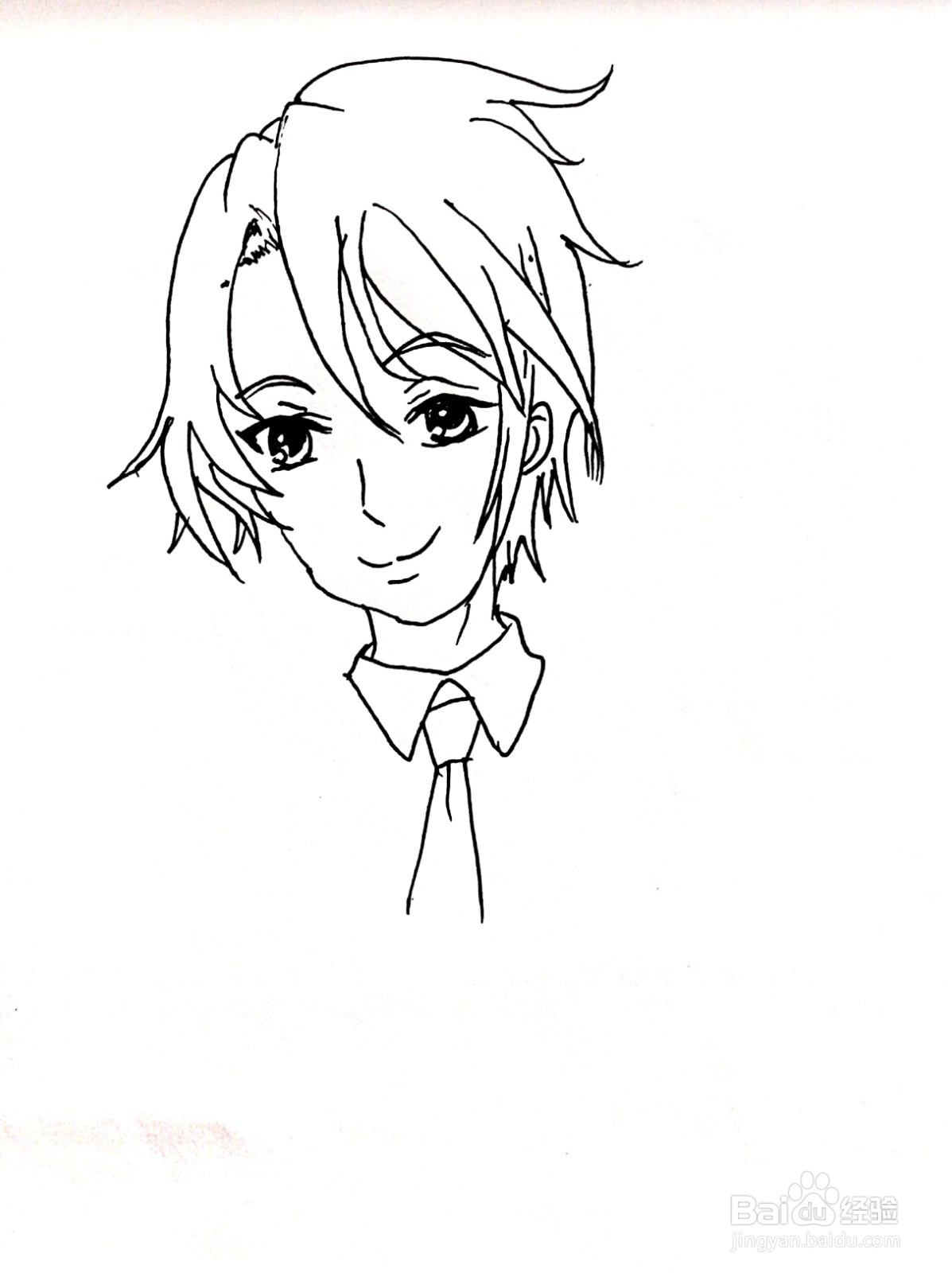 《凉宫春日的忧郁》系列之古泉一树简笔画