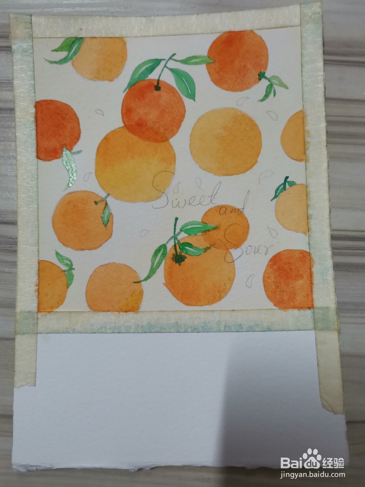 橘子水彩插画上色教程