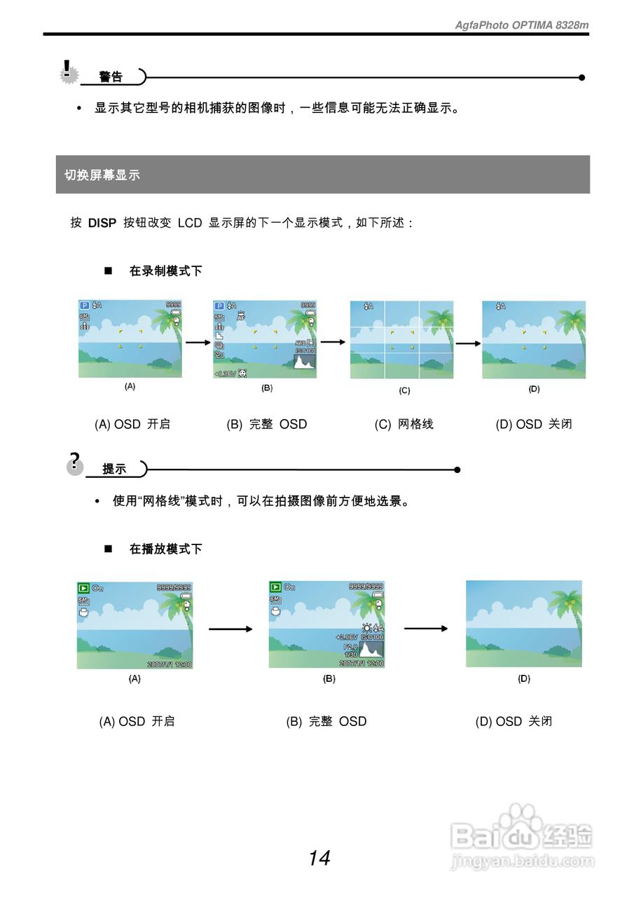 爱克发AgfaPhoto OPTIMA 8328m数码相机使用说明书:[2]
