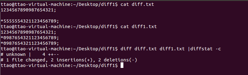 Linux文件管理之diffstat命令