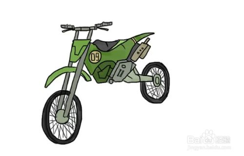 如何画一辆越野摩托车
