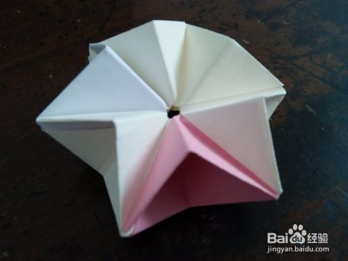 立体折纸 六角星形花朵怎么折 百度经验