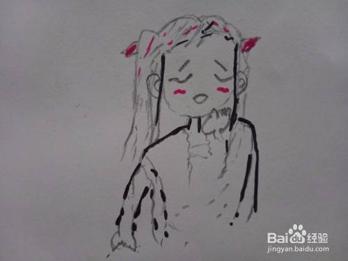 花子君简笔画q版 百度经验