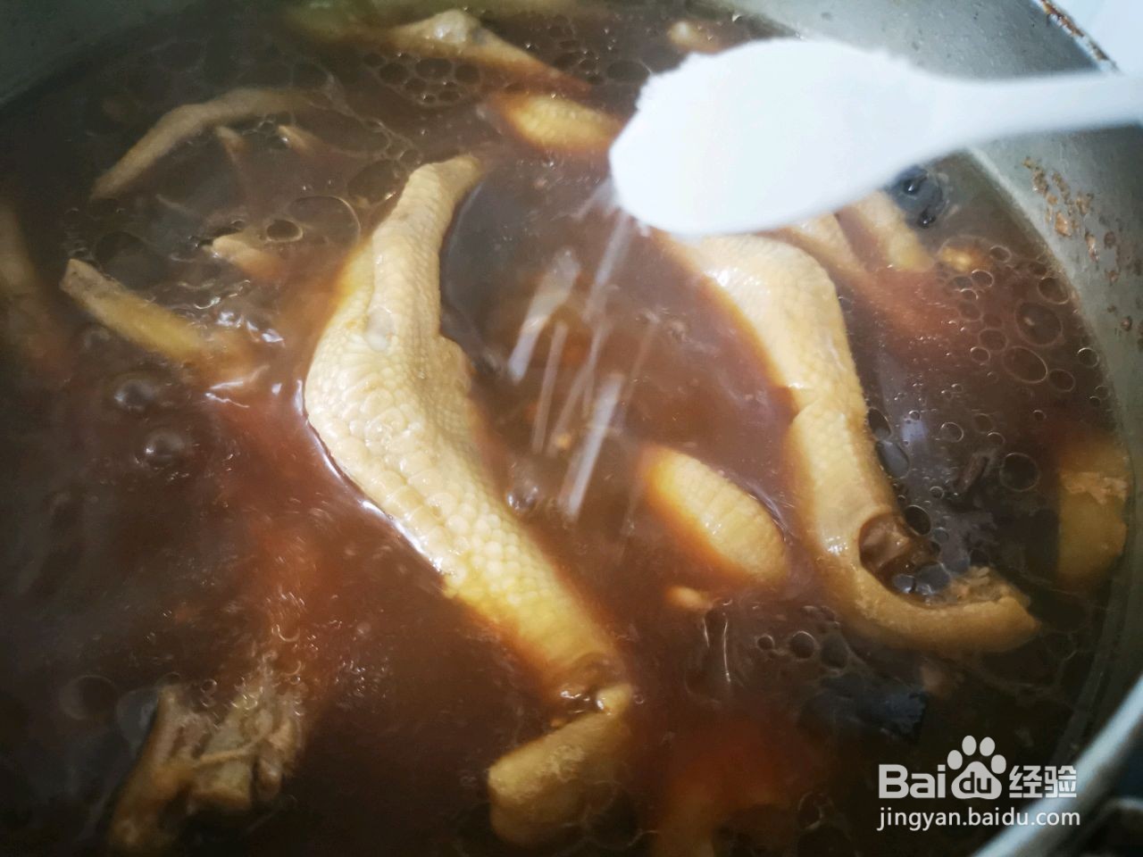 酱香鸭掌煲的做法