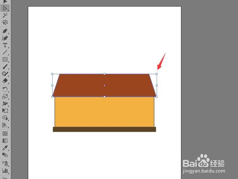 illustrator绘制小房子的主体形态