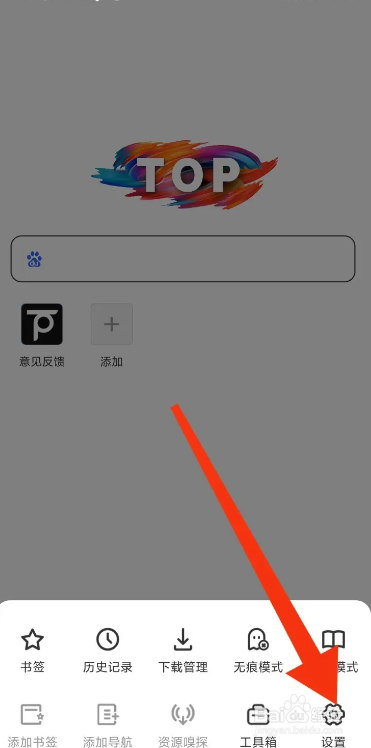 手机TOP浏览器app如何设置退出时关闭web存储