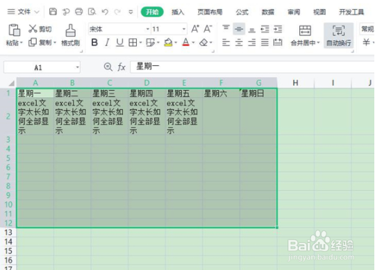 WPSexcel文字太长自动换行如何设置