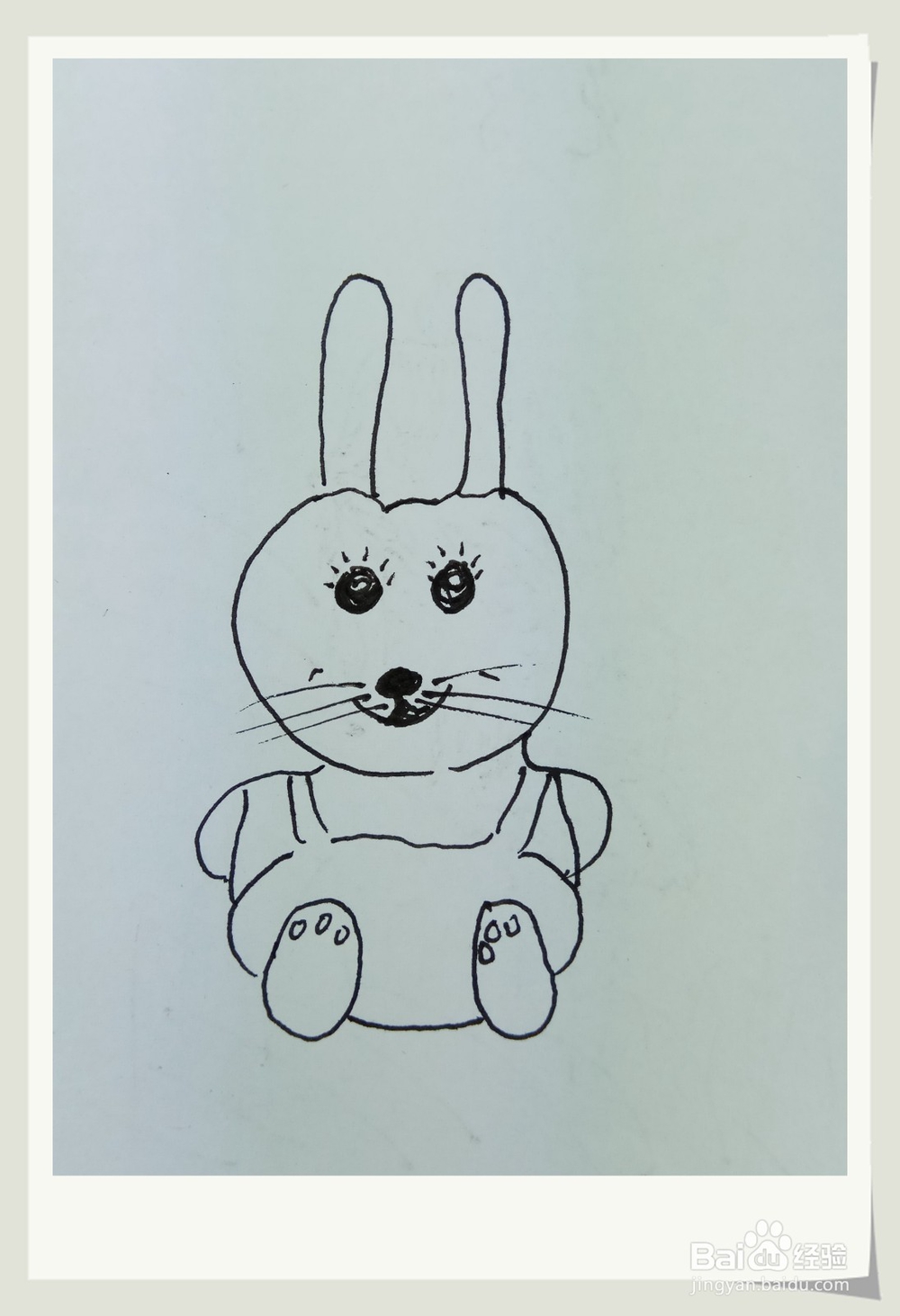 怎样画钢笔画“小兔宝宝”