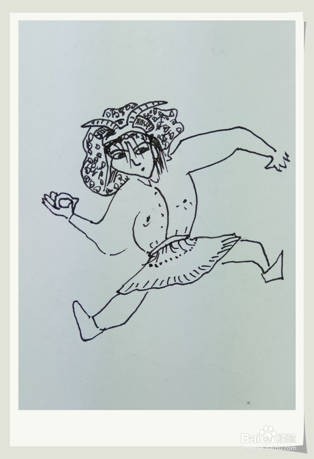 怎样画钢笔画“带小羊发夹的女孩”？