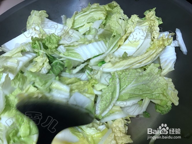 快手菜白菜炒午餐肉