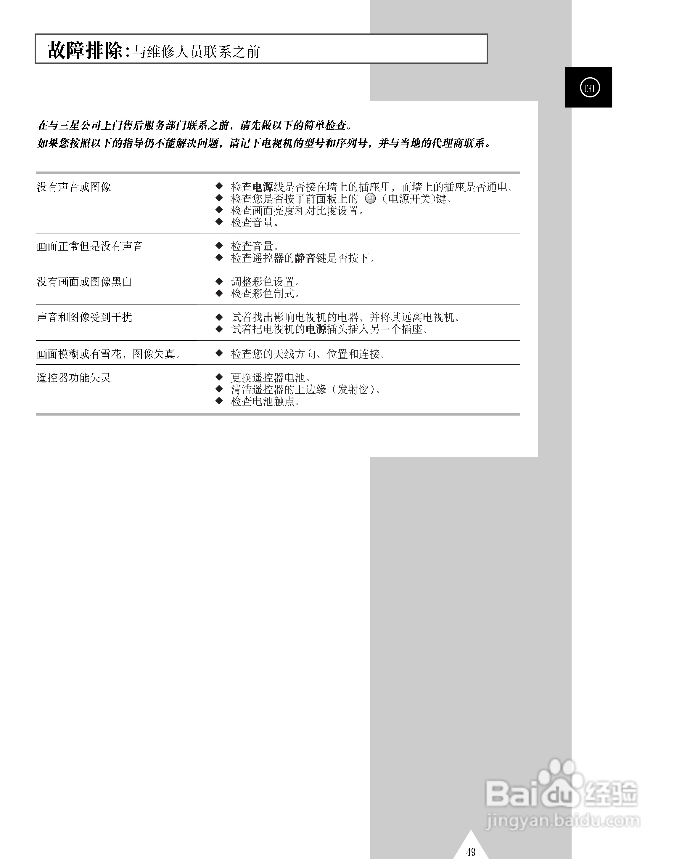 三星PS-63P3H等离子彩电使用说明书:[5]