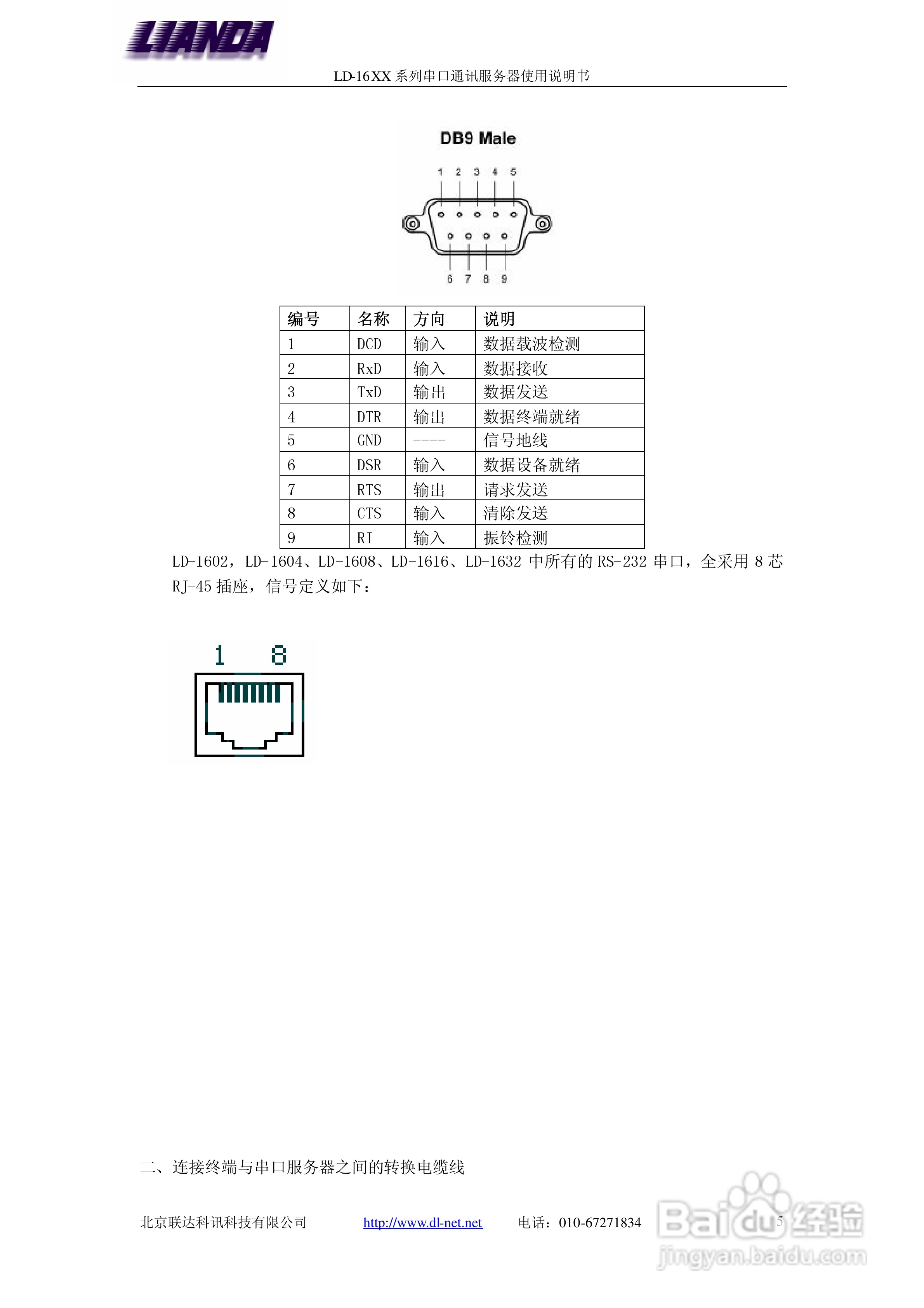LD-1601 一口-串口服务器说明书:[1]