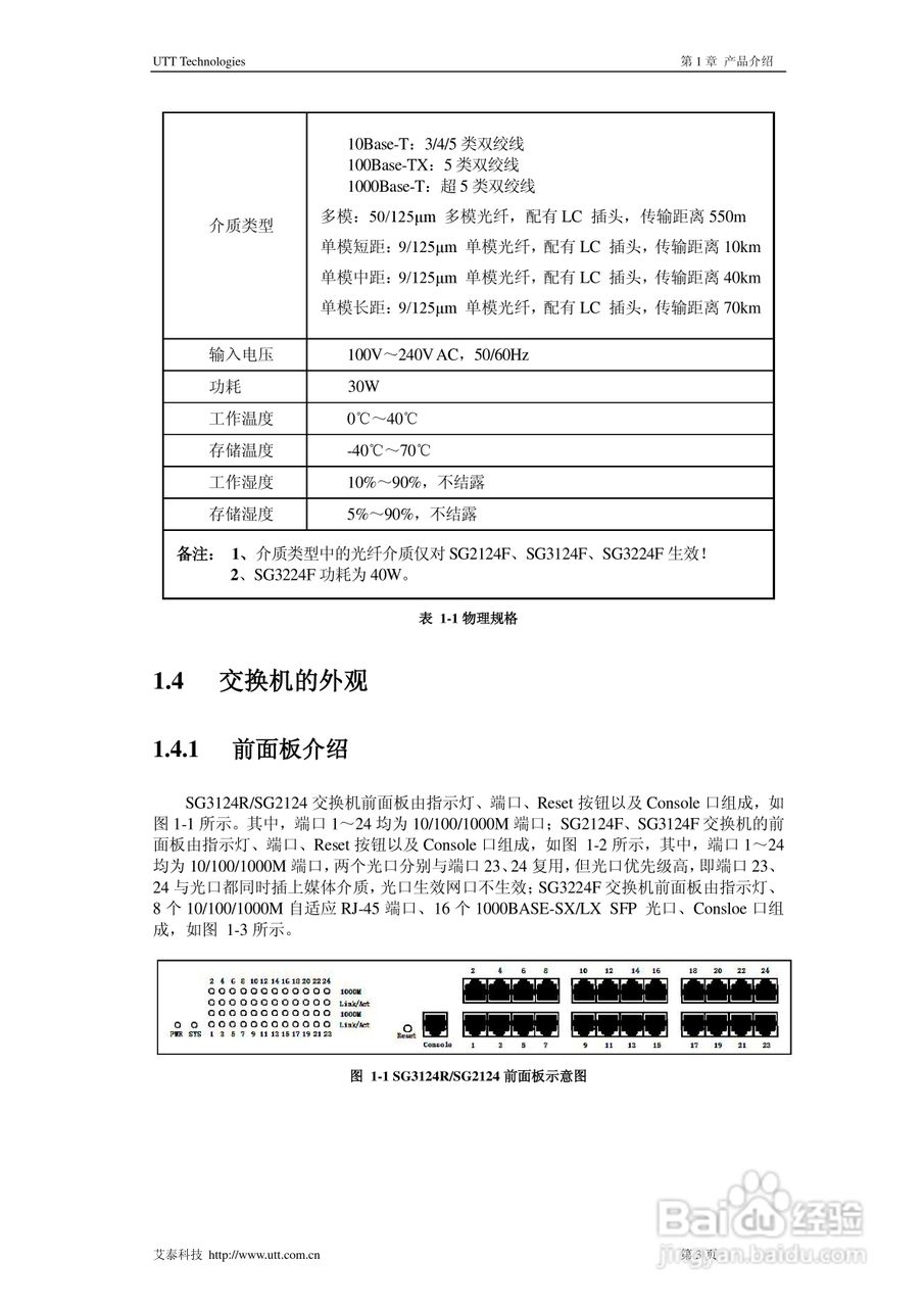 艾泰SG2124F交换机使用说明书:[1]