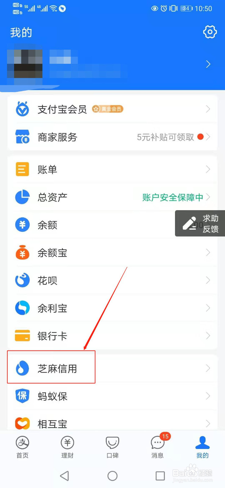 支付宝如何查看芝麻信用积分