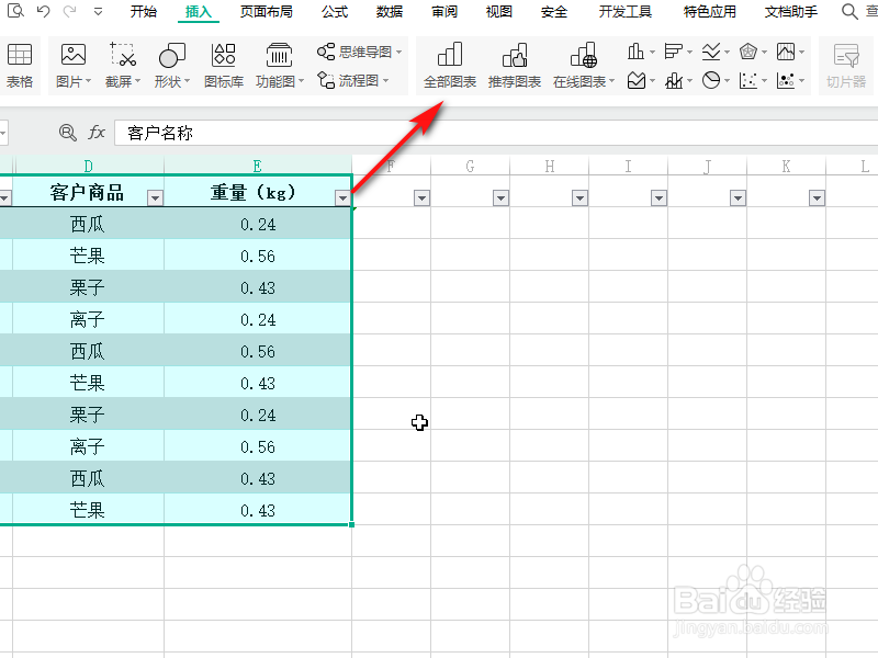 execl如何给表格制作图表