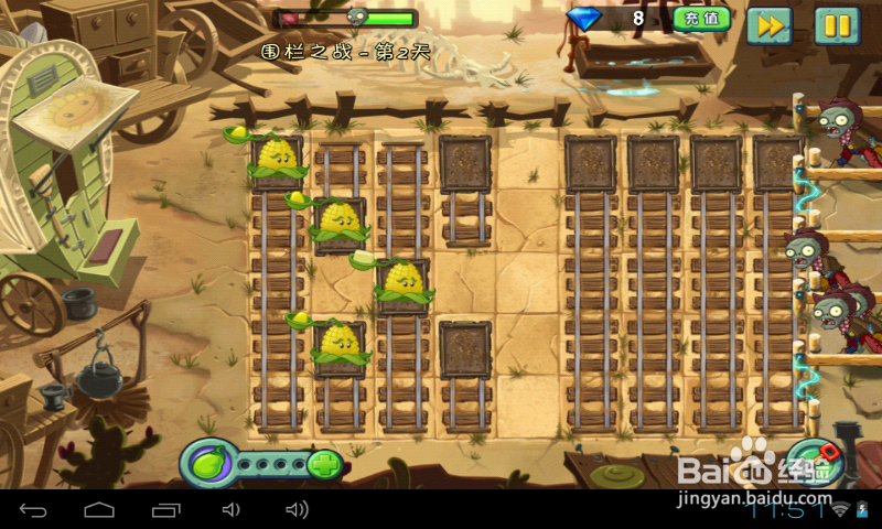 植物2中文版狂野西部围栏之战第2天过关攻略